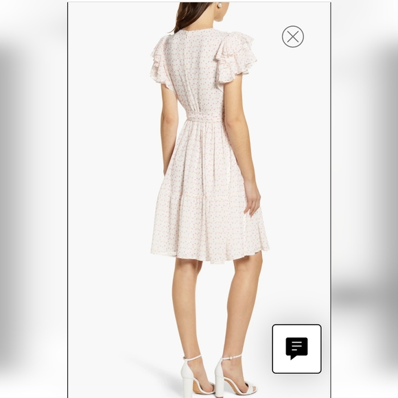 Rachel Parcell Polka Dot Faux Wrap Tie Dress  Size XXL NWT - Picture 3 of 9